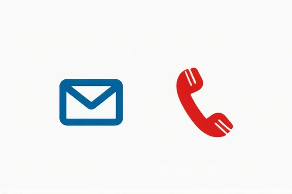 Ikona koperty i telefonu symbolizująca kontakt